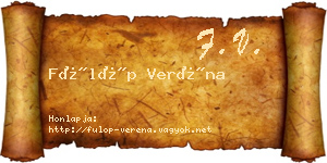 Fülöp Veréna névjegykártya