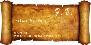 Fülöp Veréna névjegykártya